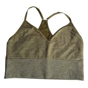 VICTORIA'S SECRET Sports Bra Tan Sweetheart Neckline.  Adjustable Straps XXL